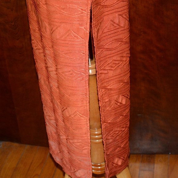 Vintage Newport News Persimmon Stretch Double Spaghetti Strap Full Length - Picture 3 of 7